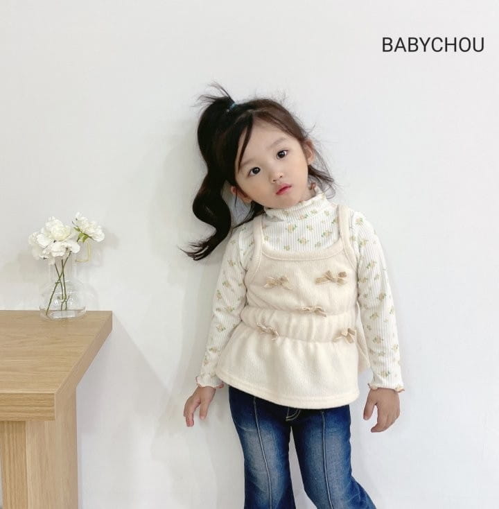 Babychou - Korean Children Fashion - #kidsstore - Rose Turtleneck - 5