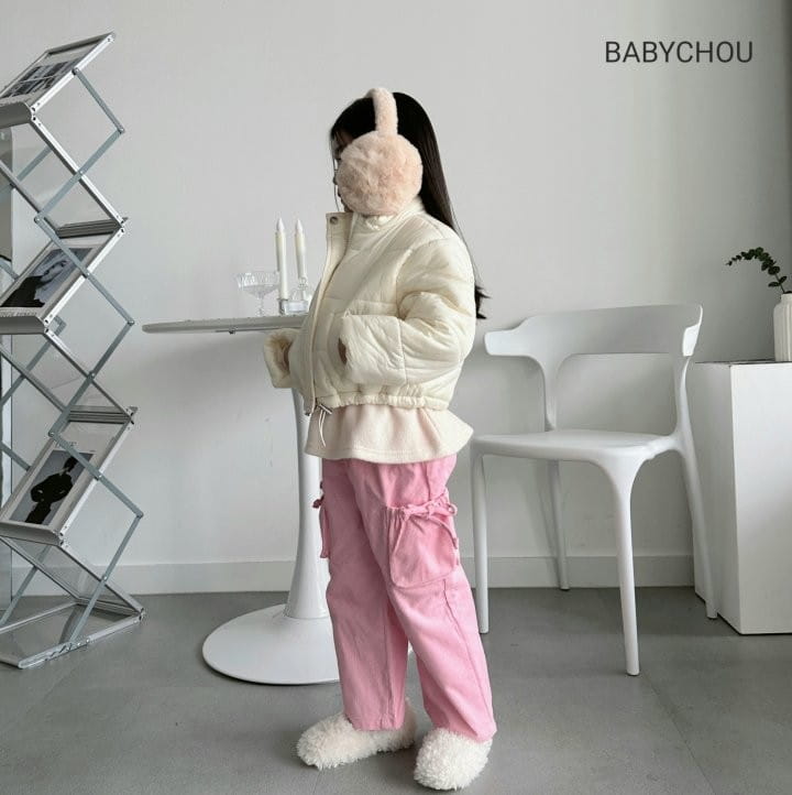 Babychou - Korean Children Fashion - #littlefashionista - Shirring Cargo Pants - 10