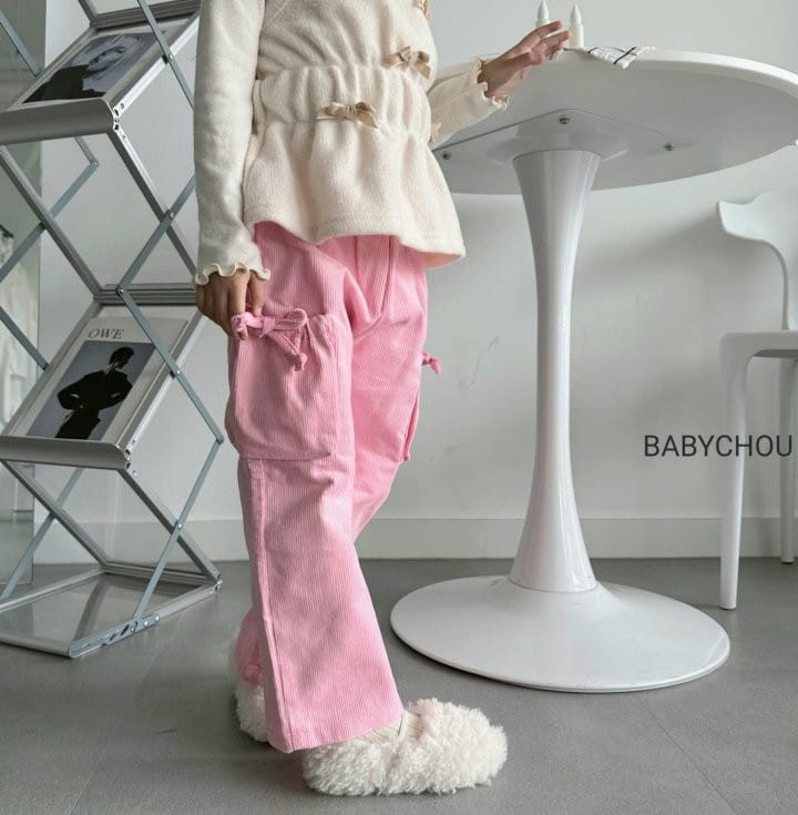 Babychou - Korean Children Fashion - #magicofchildhood - Shirring Cargo Pants - 11