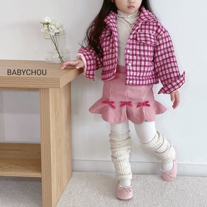 Babychou - Korean Children Fashion - #magicofchildhood - Shy Check Jumper - 10