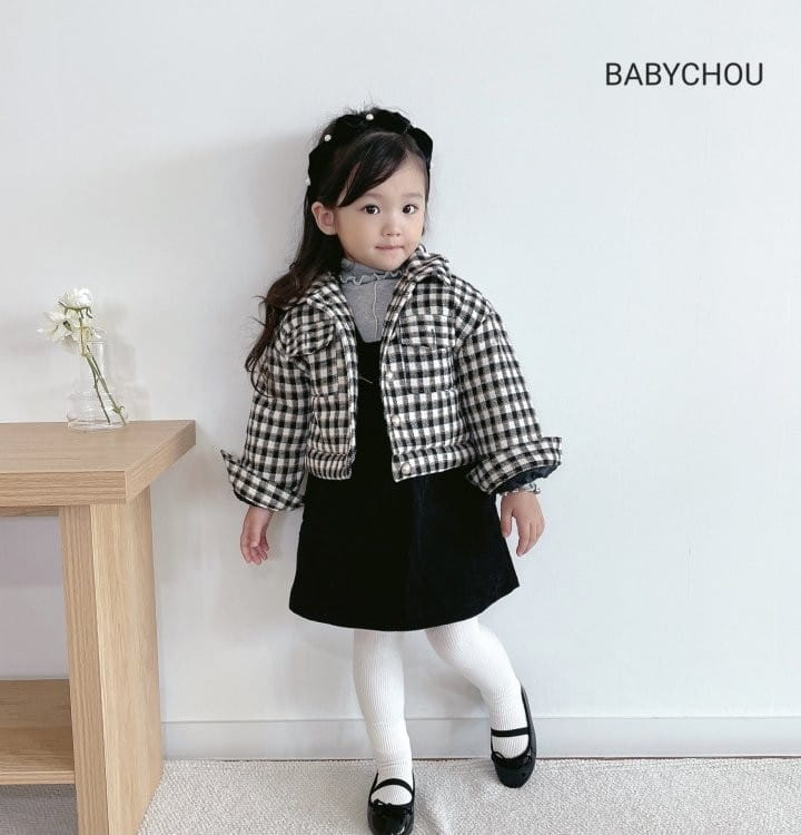 Babychou - Korean Children Fashion - #minifashionista - Shy Check Jumper - 11