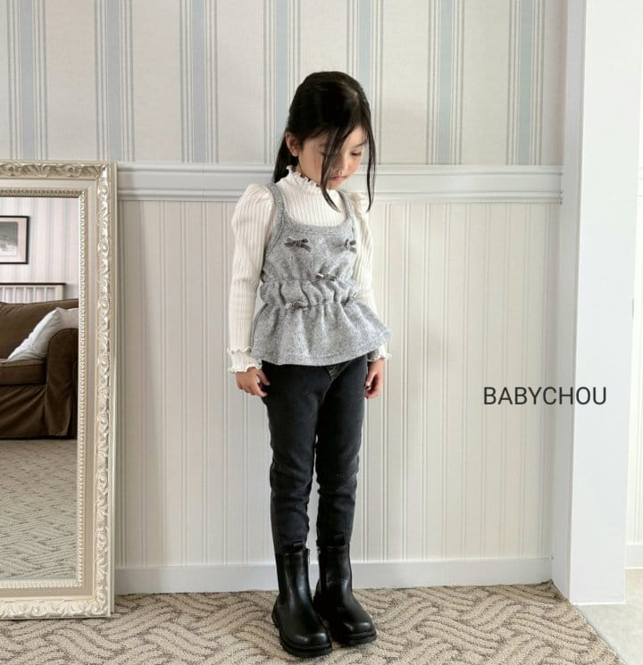 Babychou - Korean Children Fashion - #prettylittlegirls - Unbal Skinny Pants - 10