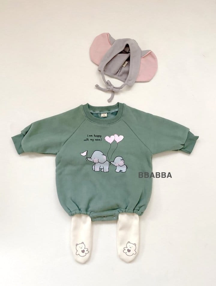 Bbabba - Korean Baby Fashion - #babyoutfit - Winter Elephant Bodysuit - 2