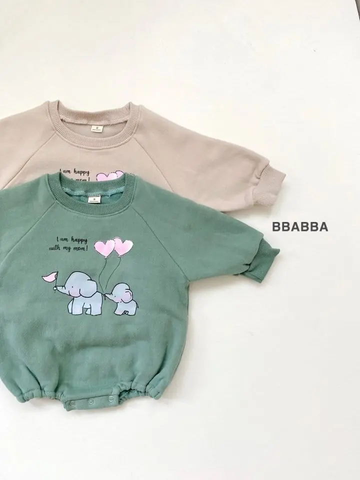 Bbabba - Korean Baby Fashion - #babyoutfit - Winter Elephant Bodysuit - 4