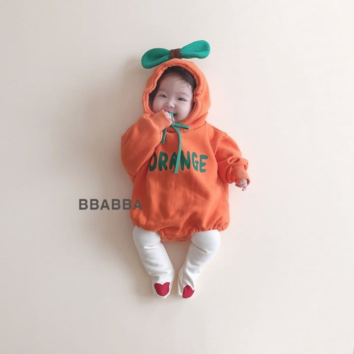 Bbabba - Korean Baby Fashion - #babywear - Orange Bodysuit