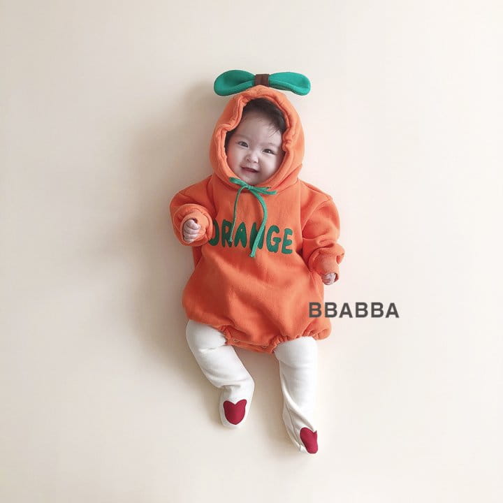 Bbabba - Korean Baby Fashion - #onlinebabyshop - Orange Bodysuit - 3