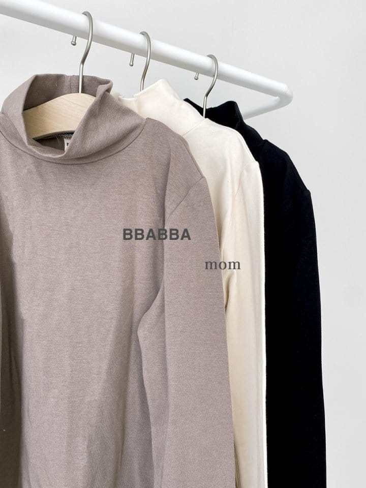 Bbabba - Korean Women Fashion - #momslook - Turtleneck Tee Mom