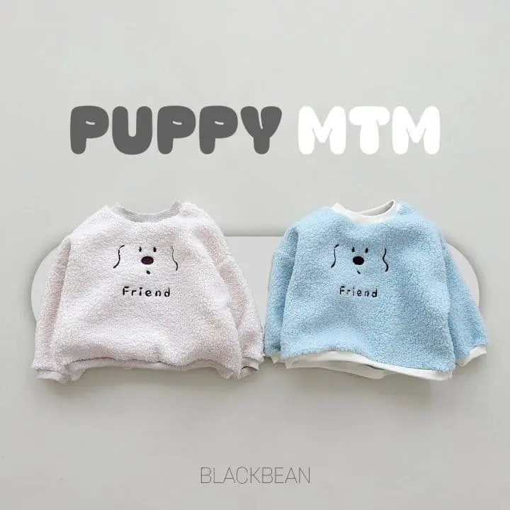 Black Bean - Korean Children Fashion - #prettylittlegirls - Puppy Sweatshirt - 10