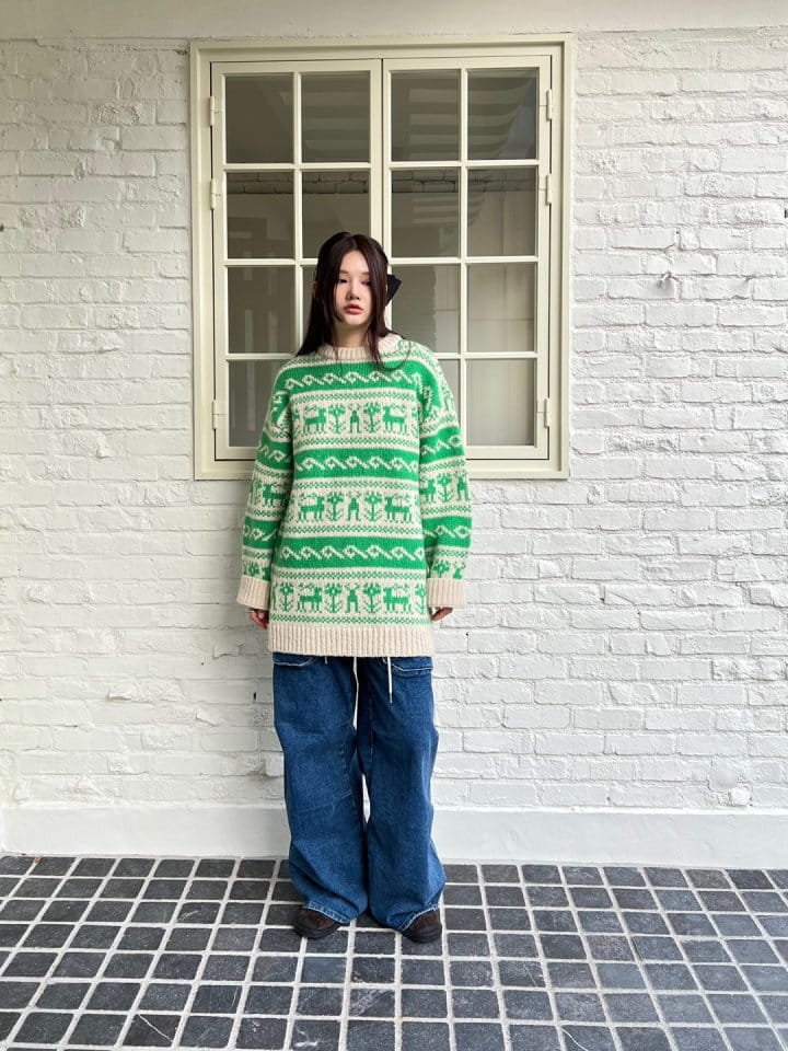 Bricklane - Korean Women Fashion - #momslook - Dear Jacquard Knit Tee - 10