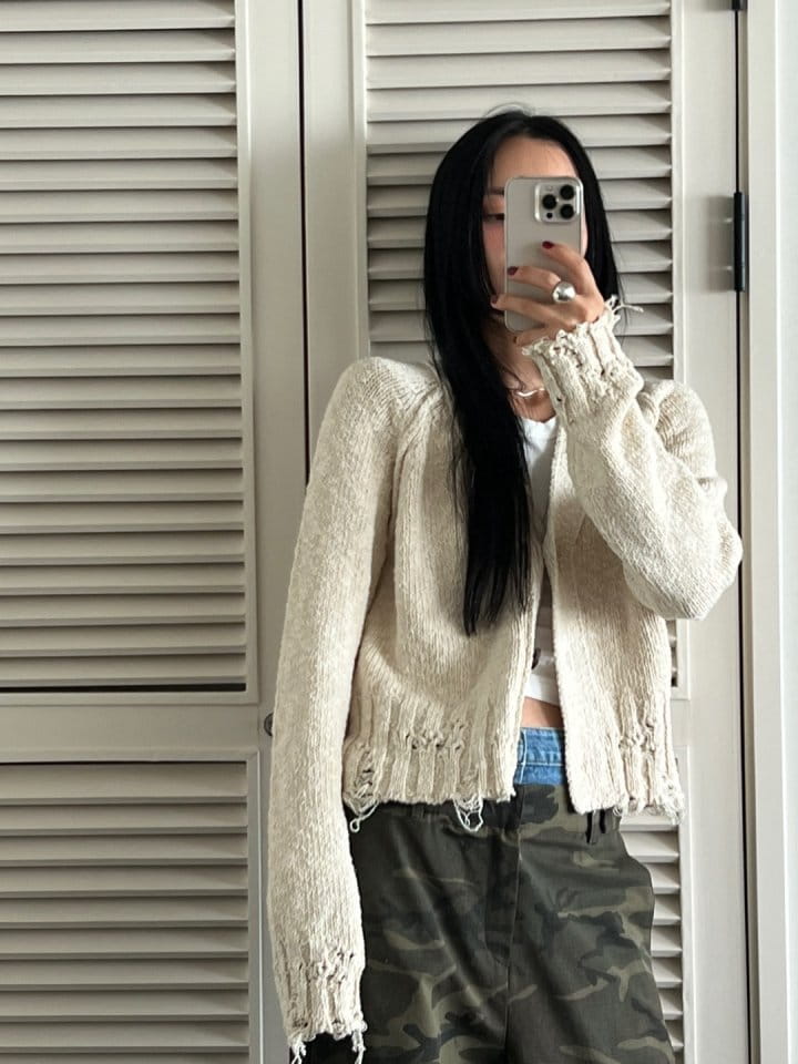 Bricklane - Korean Women Fashion - #womensfashion - Vintage Knit Cardigan - 3