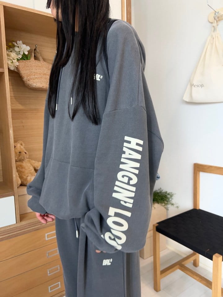 Bricklane - Korean Women Fashion - #womensfashion - Lettering Feed Hoody Tee - 7