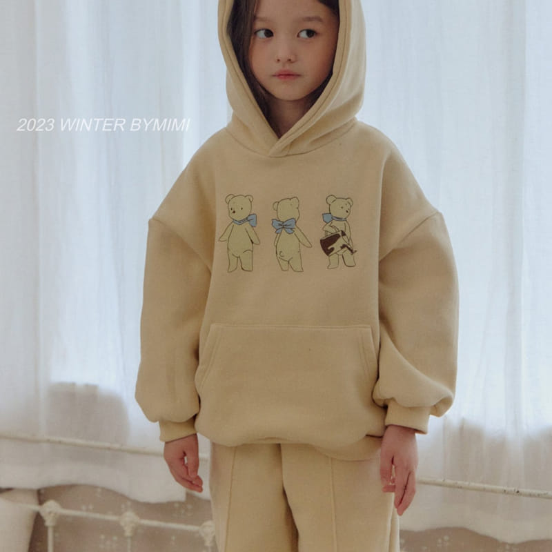 Bymimi - Korean Children Fashion - #childofig - Bear Three Hoody Tee - 9