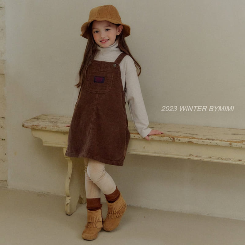 Bymimi - Korean Children Fashion - #designkidswear - Chu Rib Dungarees One-piece - 12