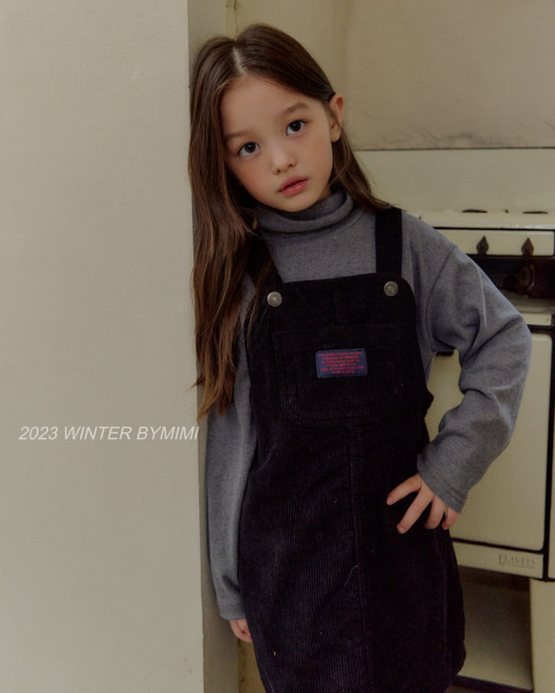 Bymimi - Korean Children Fashion - #kidzfashiontrend - Chu Rib Dungarees One-piece