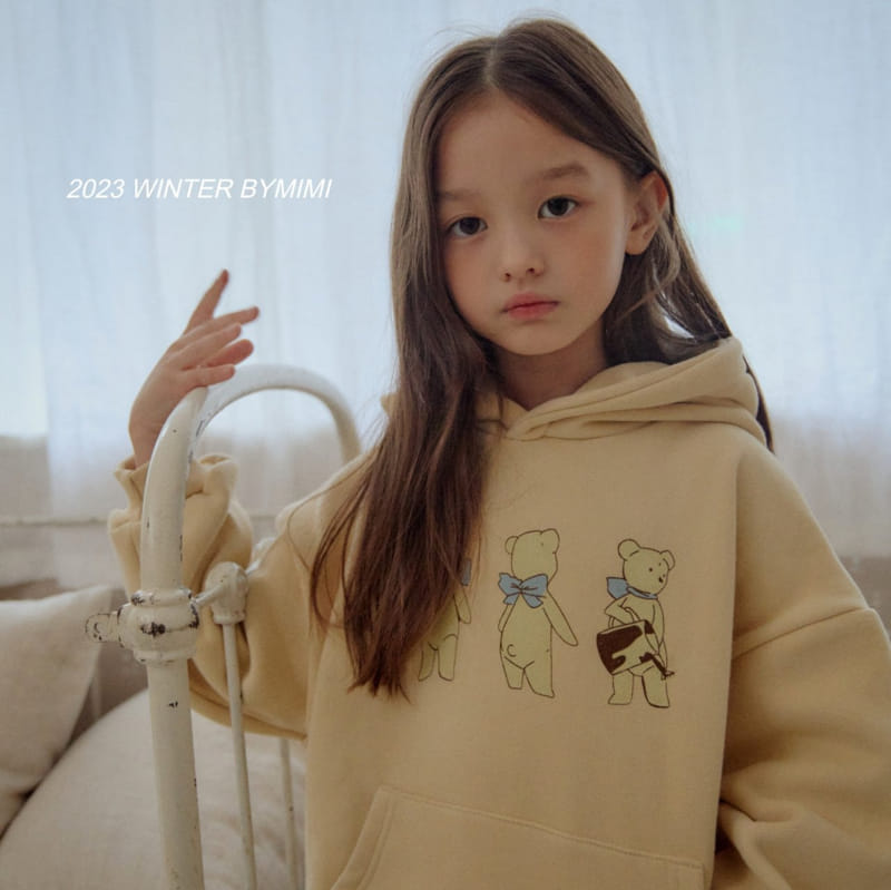 Bymimi - Korean Children Fashion - #littlefashionista - Bear Three Hoody Tee - 5