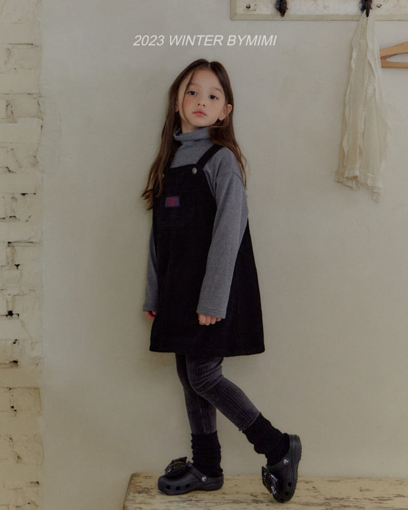 Bymimi - Korean Children Fashion - #littlefashionista - Chu Rib Dungarees One-piece - 3