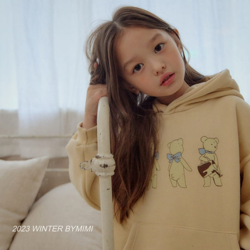 Bymimi - Korean Children Fashion - #magicofchildhood - Bear Three Hoody Tee - 6