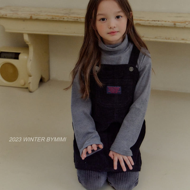 Bymimi - Korean Children Fashion - #minifashionista - Chu Rib Dungarees One-piece - 5