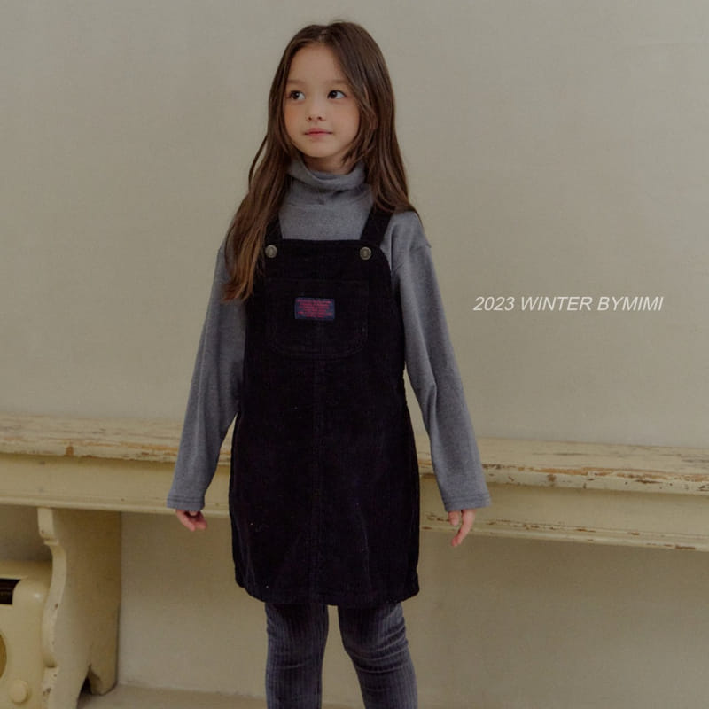 Bymimi - Korean Children Fashion - #todddlerfashion - Chu Rib Dungarees One-piece - 7