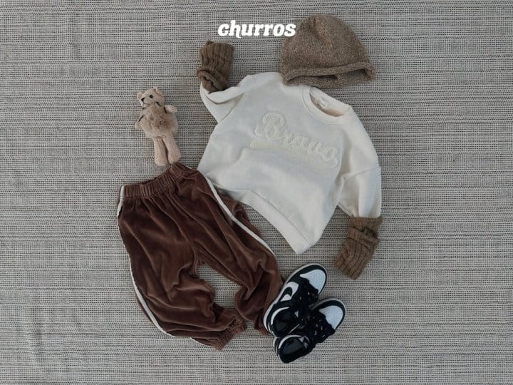 Churros - Korean Children Fashion - #childofig - Veloure Pants - 2