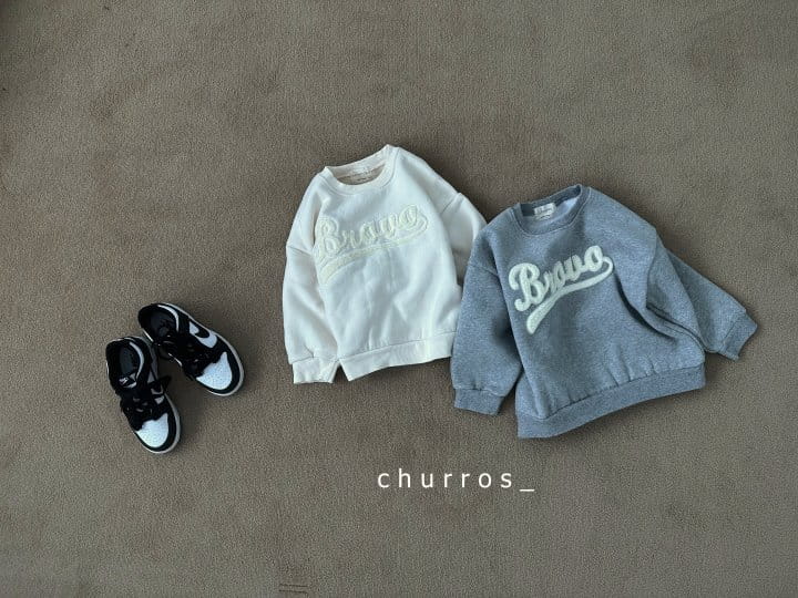 Churros - Korean Children Fashion - #childrensboutique - Bravo Embroidery Sweatshirt - 8