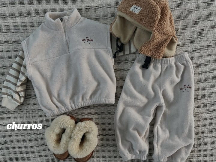 Churros - Korean Children Fashion - #designkidswear - Star Fleece Pants - 7