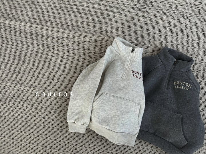 Churros - Korean Children Fashion - #fashionkids - Boston Half Zip-up Sweatshirt - 10