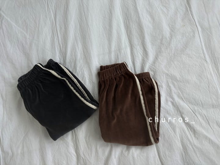 Churros - Korean Children Fashion - #kidsshorts - Veloure Pants - 7