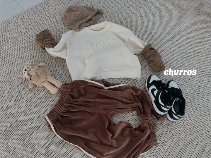 Churros - Korean Children Fashion - #kidsstore - Veloure Pants - 8