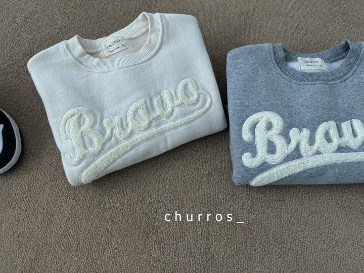 Churros - Korean Children Fashion - #magicofchildhood - Bravo Embroidery Sweatshirt