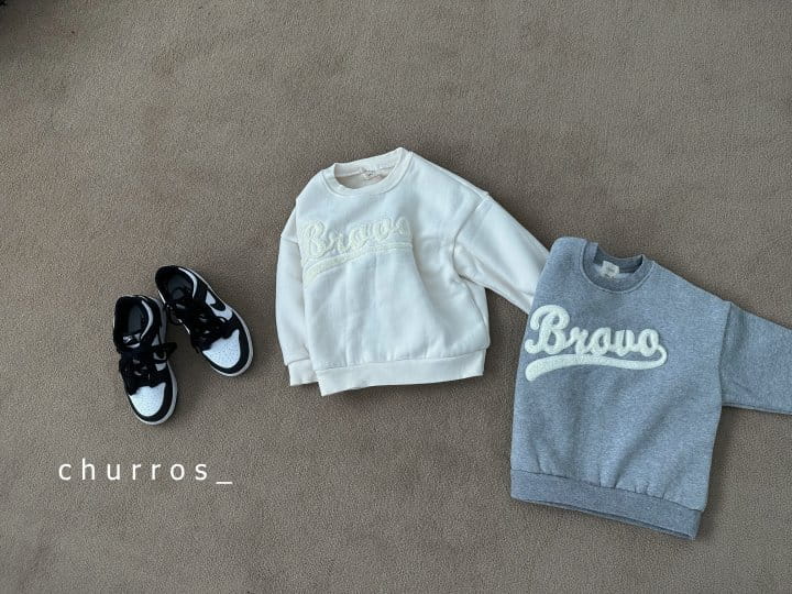 Churros - Korean Children Fashion - #minifashionista - Bravo Embroidery Sweatshirt - 2