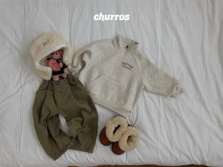 Churros - Korean Children Fashion - #prettylittlegirls - Boston Half Zip-up Sweatshirt - 2