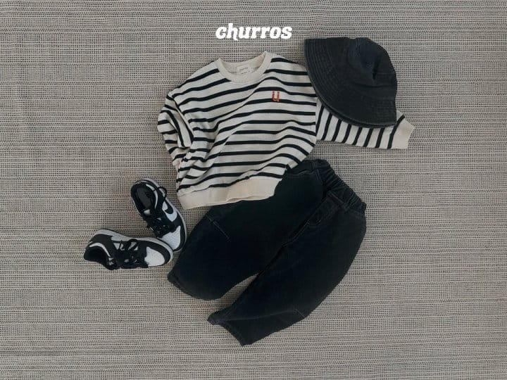 Churros - Korean Children Fashion - #toddlerclothing - U Stripes Sweatshirt - 4