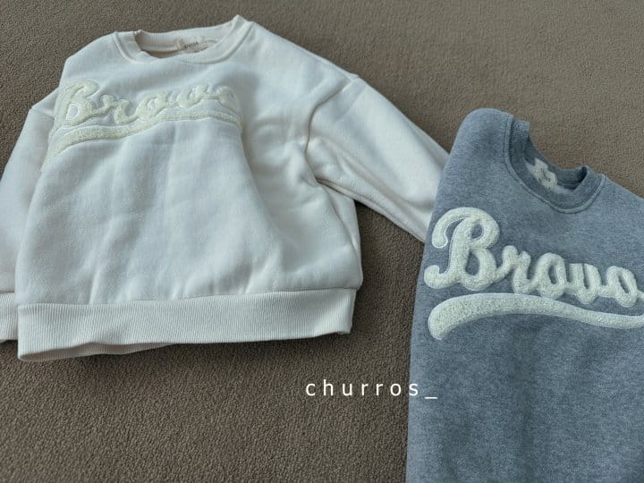 Churros - Korean Children Fashion - #toddlerclothing - Bravo Embroidery Sweatshirt - 5