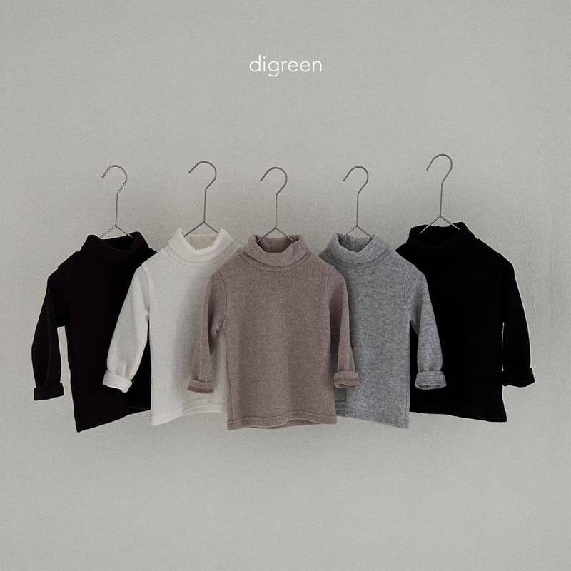 Digreen - Korean Children Fashion - #Kfashion4kids - Vanilla Turtleneck Tee