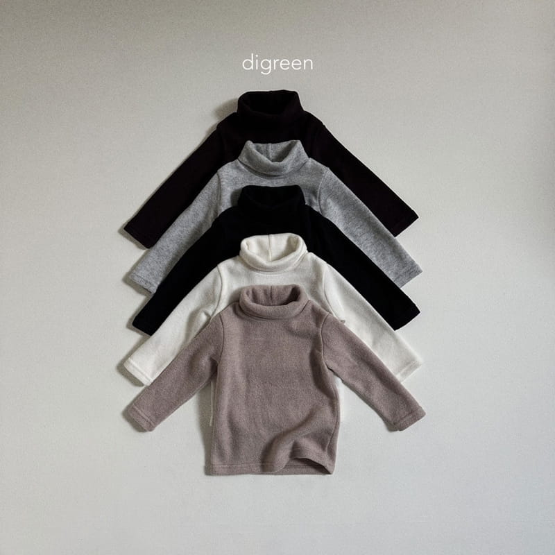 Digreen - Korean Children Fashion - #littlefashionista - Vanilla Turtleneck Tee - 2