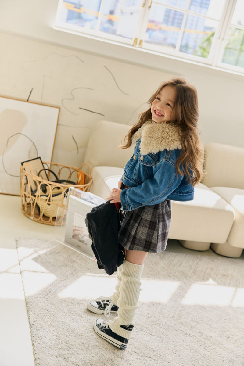 Dore Dore - Korean Children Fashion - #Kfashion4kids - heck Mosic Skirt Pants - 2