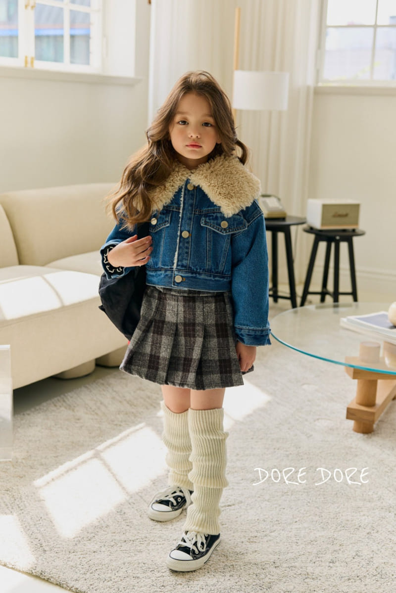 Dore Dore - Korean Children Fashion - #childofig - heck Mosic Skirt Pants - 10