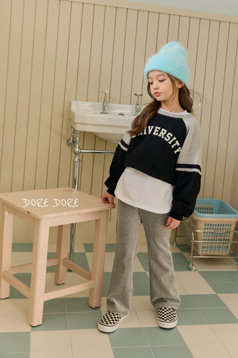 Dore Dore - Korean Children Fashion - #childofig - University Crop Sweatshirt - 3