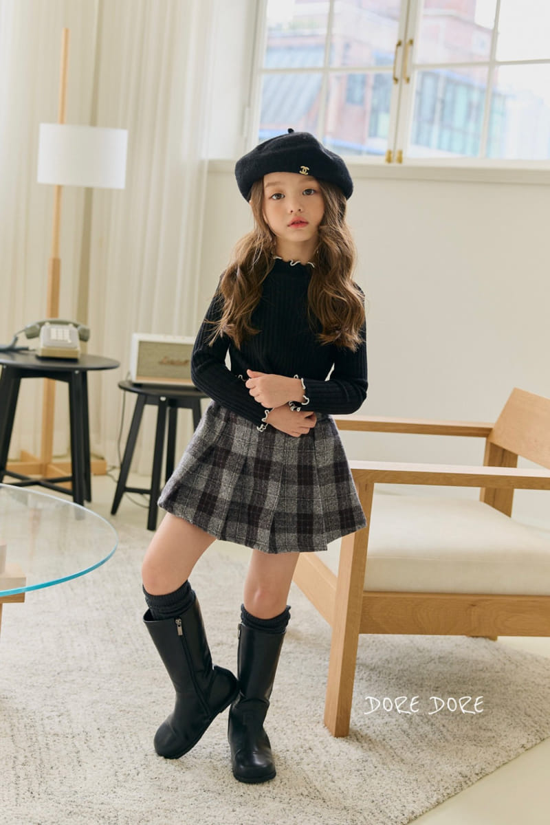 Dore Dore - Korean Children Fashion - #childrensboutique - heck Mosic Skirt Pants - 11