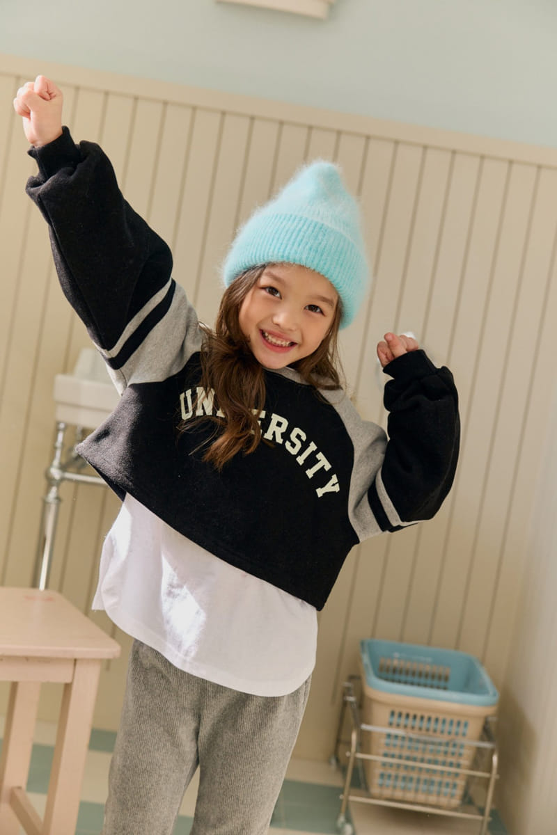 Dore Dore - Korean Children Fashion - #childrensboutique - University Crop Sweatshirt - 5