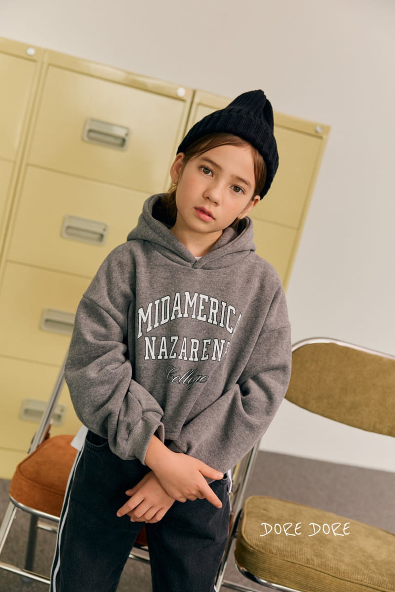 Dore Dore - Korean Children Fashion - #childofig - Mid Crop Fleece Hoody - 4