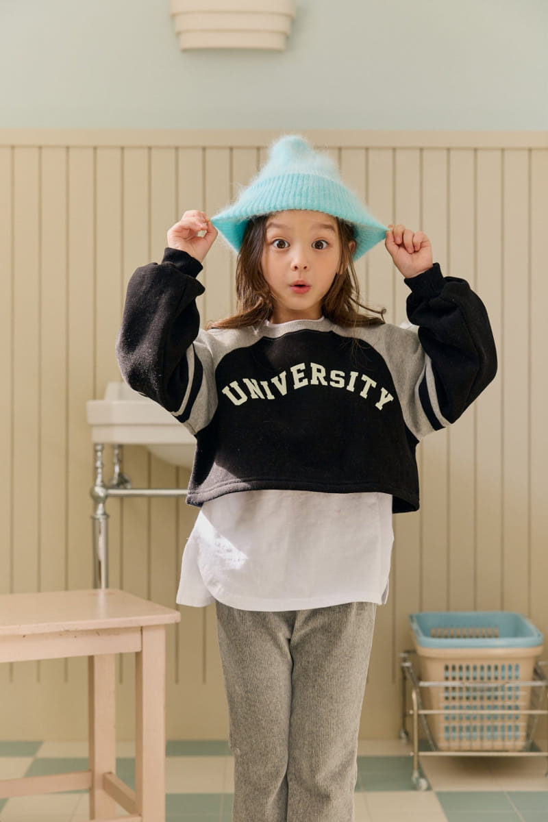 Dore Dore - Korean Children Fashion - #discoveringself - University Crop Sweatshirt - 7