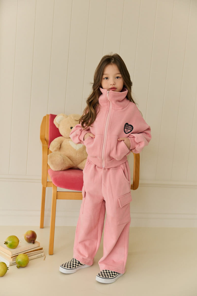 Dore Dore - Korean Children Fashion - #kidzfashiontrend - Heart Crop Fleece Zip-up - 6