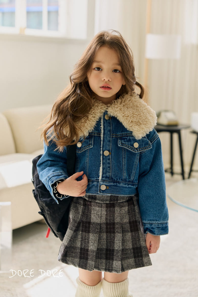 Dore Dore - Korean Children Fashion - #littlefashionista - heck Mosic Skirt Pants - 3