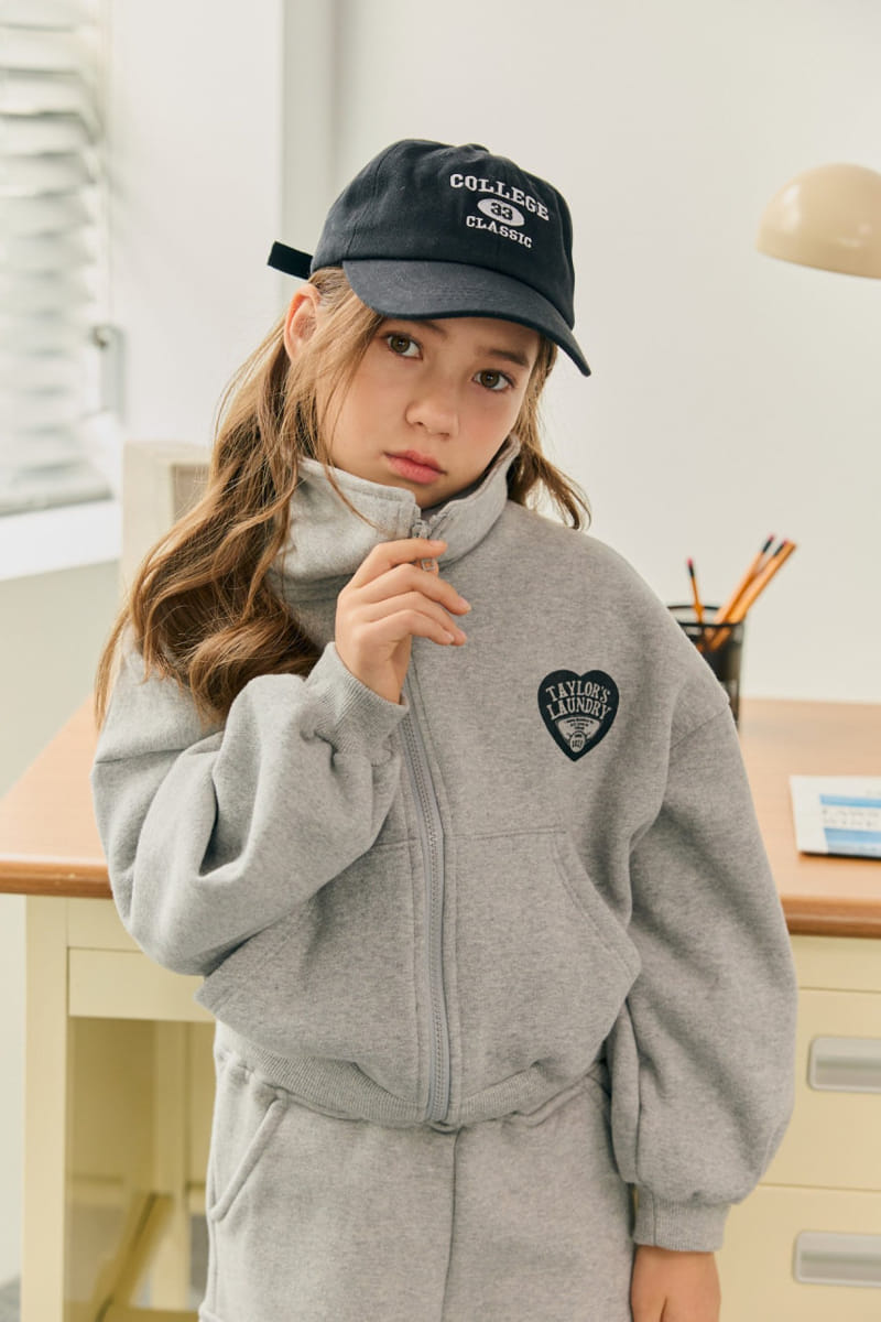 Dore Dore - Korean Children Fashion - #littlefashionista - Heart Crop Fleece Zip-up - 8