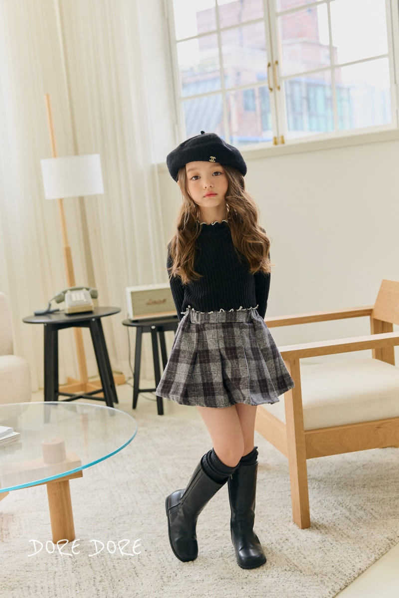 Dore Dore - Korean Children Fashion - #prettylittlegirls - heck Mosic Skirt Pants - 6