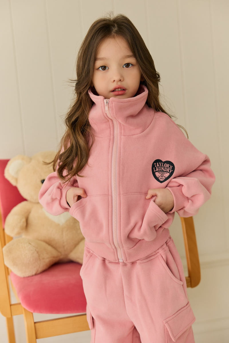 Dore Dore - Korean Children Fashion - #prettylittlegirls - Heart Crop Fleece Zip-up - 11