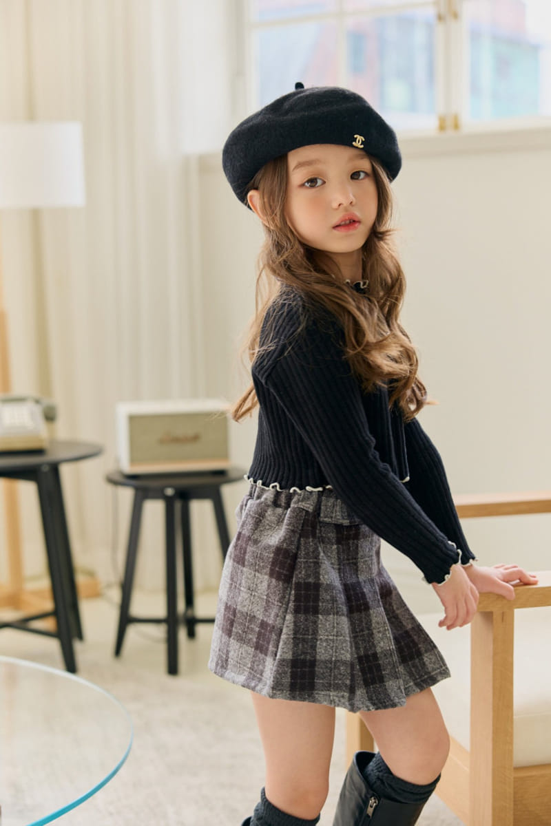 Dore Dore - Korean Children Fashion - #stylishchildhood - heck Mosic Skirt Pants - 9