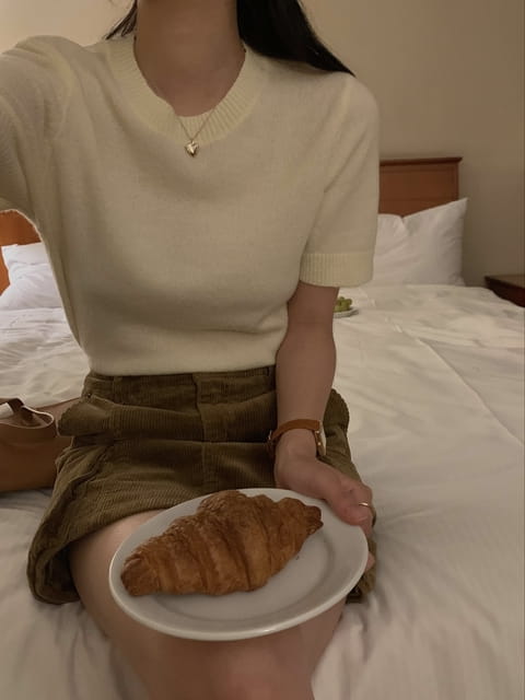 Dress Room - Korean Women Fashion - #womensfashion - Bread Knit Tee - 11